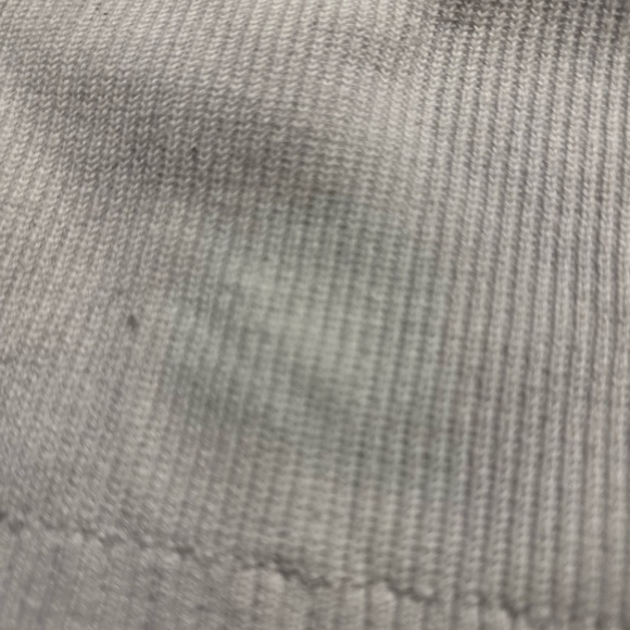 Athleta Ribbed V-Neck Sweater Medium | Lightweight Gray Athleisure Pullover - Picture 7 of 8